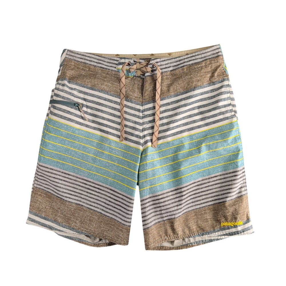 Patagonia Printed Stretch Planing Board Shorts Men's 31 Surf Swim